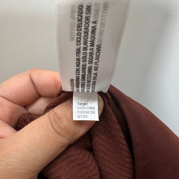 Mens Brown Corduroy Pants Size Large‎ Elastic Waist Casual Fall Streetwear - Picture 7 of 7